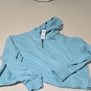 Women's Teal Half-Zip Sweater